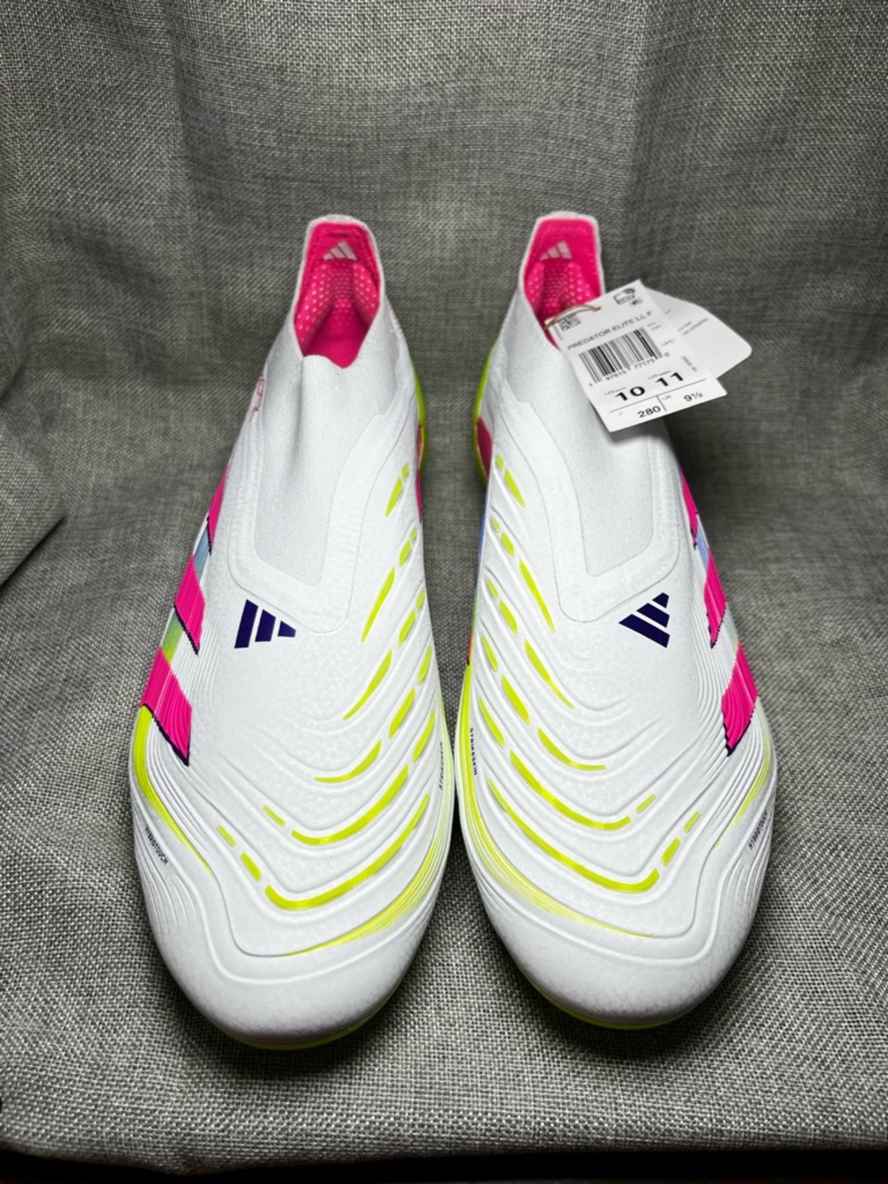 adidas White Pink Neon Yellow Men’s Soccer Cleats